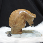 Like Starring Into the Fridge soapstone carving by Canadian artist Vance Theoret